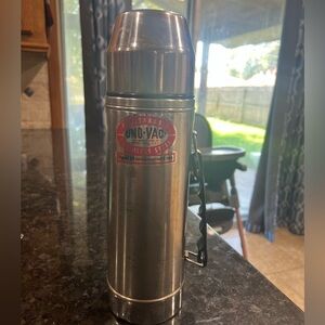 Thermos Uno-Vac Stainless Steel Bottle - Silver